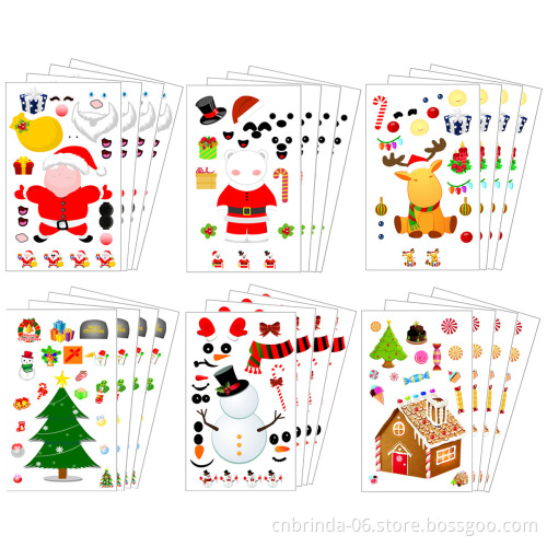 Merry Christmas Stickers Christmas Tree Elk Candy Bag Sealing Sticker Christmas Gifts Box Labels Decorations New Year